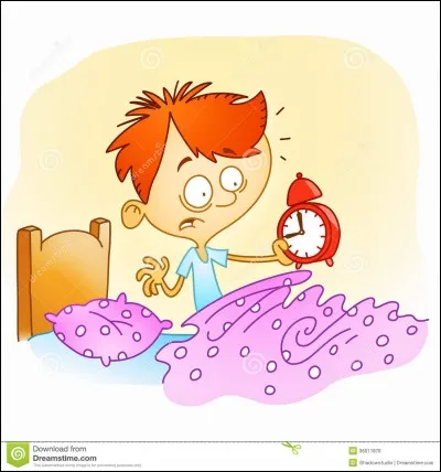 This morning, I (wake up) late.