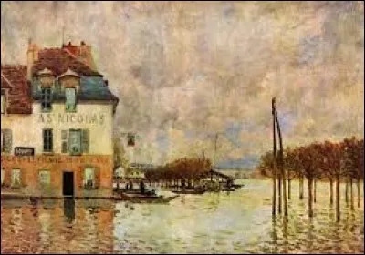 "L'Inondation à Port-Marly" est un tableau d'...