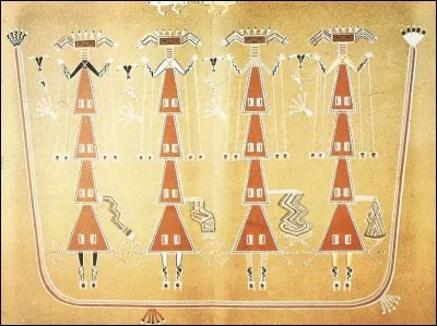 Quels indiens d'Amérique étaient connus pour leurs peintures sur sable ?