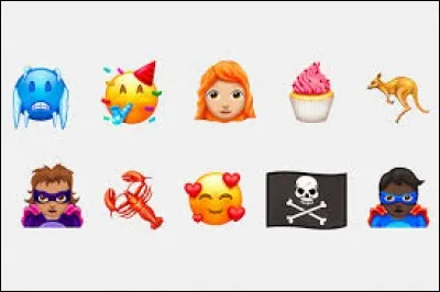 Y a-t-il un Emoji "glace" sur cette image ?