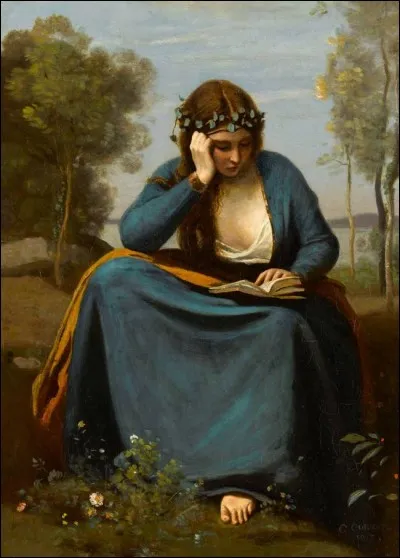 Qui a peint "Liseuse couronnée de fleurs" ou "La muse de Virgile" ?