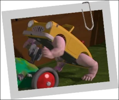 Quel autre jouet fait équipe avec la voiture balai de "Toy Story" pour distraire Scud le chien de Sid ?