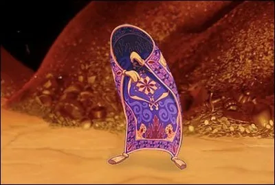 En quoi le tapis volant de "Aladdin" est-il transformé après le sort lancé par Jafar ?