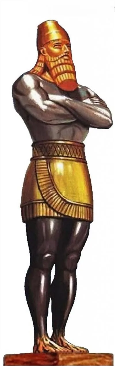 Dans le livre de Daniel, Nabuchodonosor roi de Babylone se fit construire une colossale statue aux pieds ;