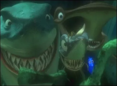 Quelle espèce de requin n'est pas représentée dans le trio de requins du "Monde de Némo" ?