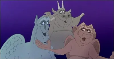 Que représentent les trois prénoms des Gargouilles dans "Le bossu de Notre-Dame " ?