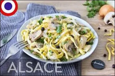 Quelles pâtes sont connues pour être une spécialté alsacienne ?