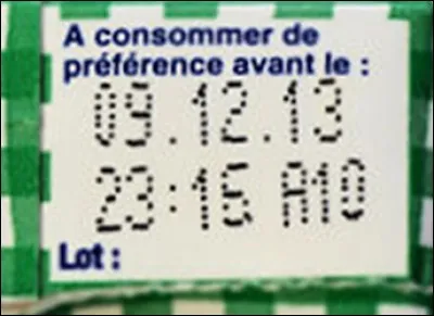 La date de durabilité minimale (DDM) est l'équivalent de la date limite d'utilisation optimale (DLUO). Ce qui veut dire :
