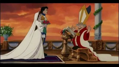 Quel roi Disney peut-on voir au mariage du prince Eric et de Vanessa dans "La Petite Sirène" ?