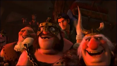 Dans la scène de la caverne dans "Raiponce", quel autre personnage Disney y fait une apparition, accroché a une poutre ?