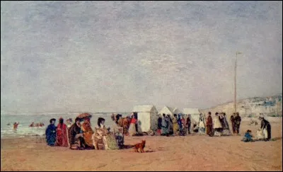 Qui a peint, en 1865, "la plage de Trouville" ?