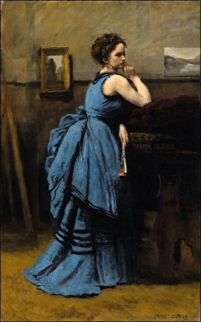 "La Dame en bleu" 1874, est l'affiche de quelle exposition ?