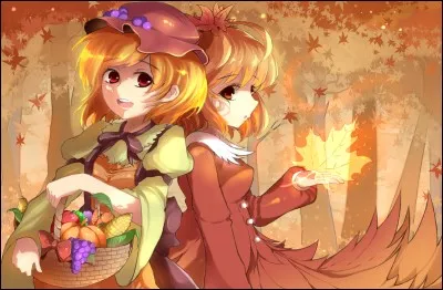 Voici les s�urs Aki, repr&eacute;sentantes de l'automne. Il y a Monoriko et...