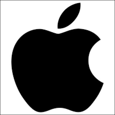 Quelle marque high-tech possède pour logo une pomme croquée ?