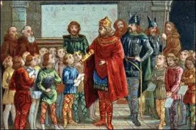 En quelle année Charlemagne a-t-il imposé la construction d'écoles partout en France ?