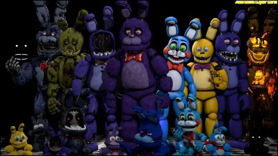 Combien y a-t-il de lapins animatronics au total ? (Chaque forme compte)