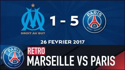 La derni&egrave;re victoire de l'OM face au PSG est en...