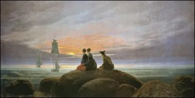Qui a peint, en 1822, "Lever de lune sur la mer" ?