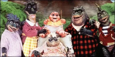 Dans la série "Dinosaures", on suit les aventures de la famille :