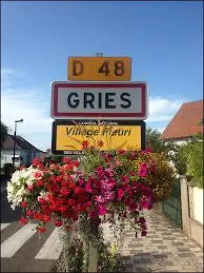 Commune vous pouvez le voir, nous sommes à l'entrée de Gries. Commune de l'ancienne région Alsace, elle se situe dans le département ...
