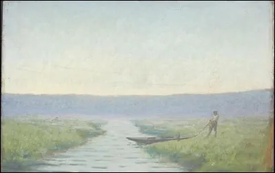 Qui a peint "La rivière dans le marais" ?