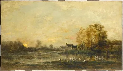 Qui a peint "Le marais au soleil couchant" ?