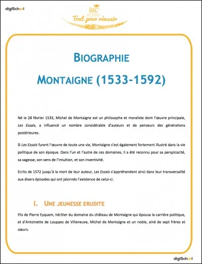 Vous avez une bio...