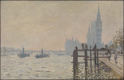 Claude Monet "La ... à Westminster" 1871.
Et dire que nous voguions sur cette rigole, mille sabords !