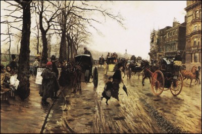 Giuseppe de Nittis "..., promenade hivernale à Londres" 1875. 
Ne dites pas que vous ne vous y êtes jamais baladé !