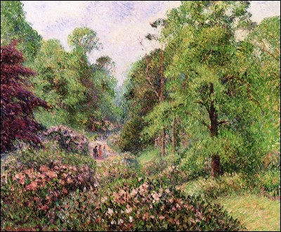 Camille Pissarro "... Gardens. Rhododendron Dell" 1892. 
Illustre jardin botanique royale, protégé par l'UNESCO ! Bon sang, son nom ... ?
