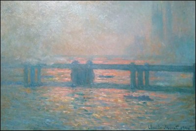 Claude Monet "Charing Cross Bridge" 1904
À part son exil en 1870-71, combien de fois Claude Monet reviendra-t-il à Londres, en plein hiver, pour des séjours prolongés, entre 1899 et 1901 ?
