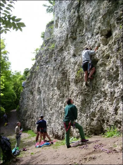 Que doit dire l'assureur pour indiquer au grimpeur qu'il a tendu la corde et qu'il est prêt pour que ce dernier puisse s'asseoir dans son baudrier ?