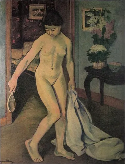 Après avoir posé comme modèle, elle réalise sa première oeuvre en 1883, un autoportrait. Elle est l'auteur de ce "nu au miroir" en 1909. Qui est-ce ?