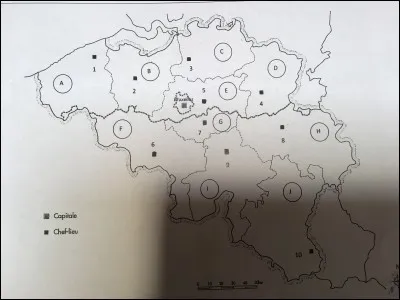 Quels sont la province et le chef-lieu de la lettre G ?