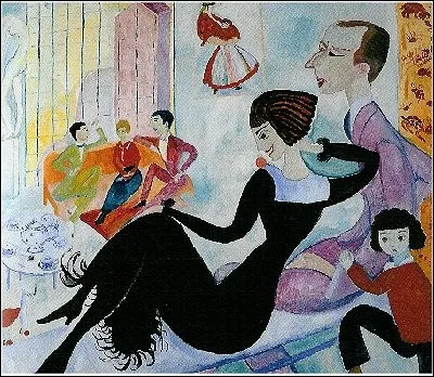 C'est une femme peintre qui a peint en 1916 cette femme amusée, toute en noir et toute en minceur, elle se nomme Sigrid Hjertén. Elle est donc scandinave, mais de quel pays ?