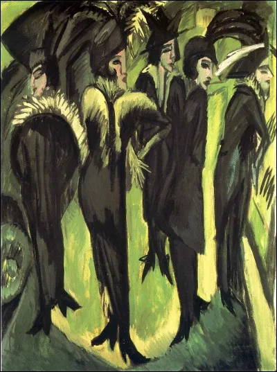 Comme une forêt d'arbres en hiver, ou comme un rassemblement de corbeaux, voici des femmes en noir. Qui est l'auteur de ce tableau particulier ?