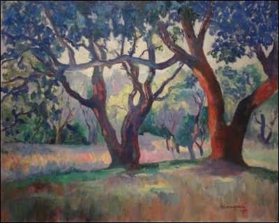 À quels artistes vous fait penser cette huile sur toile exposée au salon d'automne 1905 ?