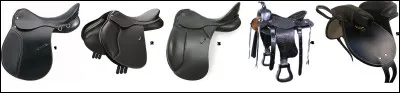 Parmi ces 5 selles, laquelle est une selle de saut d'obstacle ?