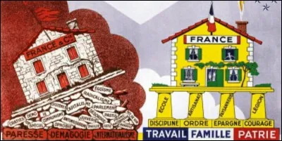 Quel est le nom du programme politique censé conduire au redressement du pays mis en place par Philippe Pétain ?