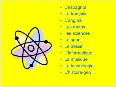 Quelle est votre matière préférée ?