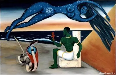 Son rire est le tonnerre, ses larmes la pluie, son corps symbolise la voûte céleste. Qui est-elle ?