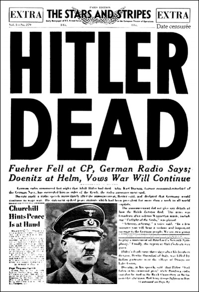 Quelle était la date approximative du suicide du Führer Adolf Hitler ?