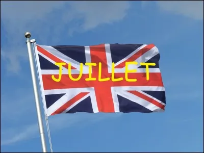 Quelle est la bonne traduction de 'juillet' en anglais ?