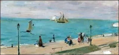 Vers 1873, quelle femme de mouvement impressionniste a peint cette scène intitulée ''La plage des Petites-Dalles'' ?