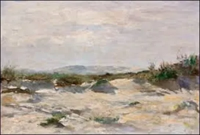 Pourriez-vous me citer le nom de ce peintre naturaliste (1851-1910) qui a peint ce paysage intitulé ''Dunes près de Dieppe'' ?