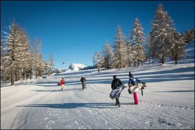 Ce très beau paysage d'hiver, avec personnages et accessoires, est peut-être une farce, ou pas. De quoi s'agit-il ?