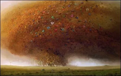 Cette belle spirale de vent, dont l'auteur m'est inconnu, fait irrémédiablement penser à un joli film dans lequel une tornade joue un rôle primordial. Lequel ?