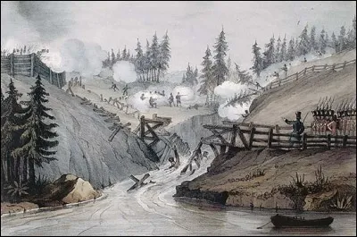 250 Patriotes (femmes, enfants et vieillards inclus) attendent, barricadés, les 425 soldats britanniques : ils vont se battre avec courage mais n'ont que six balles chacun, pour 109 fusils.
Bien que Viger ait fait sauter les ponts, ce fut un bain de sang avec 152 Patriotes tués et 30, chez les Britanniques. 
Beaucoup d'emprisonnements arbitraires et Papineau, forcé à s'exiler. C'est :