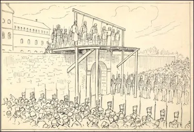 De graves châtiments vont suivre l'échec des rebellions des Patriotes en 1837 et 1838. Cent huit hommes seront traînés devant les tribunaux, douze recevront verdict de pendaison et une soixantaine seront déportés en Australie, colonie pénitentiaire de la Grande-Bretagne. De quoi s'agit-il ?