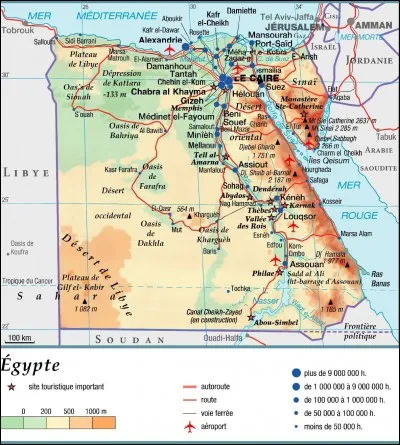 Quelle mer borde l'Égypte au nord ?